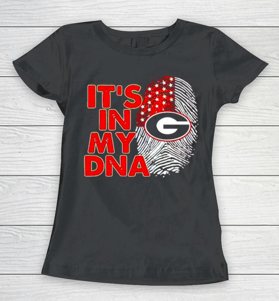 Georgia Bulldogs It’s In My Dna Fingerprint Women T-Shirt