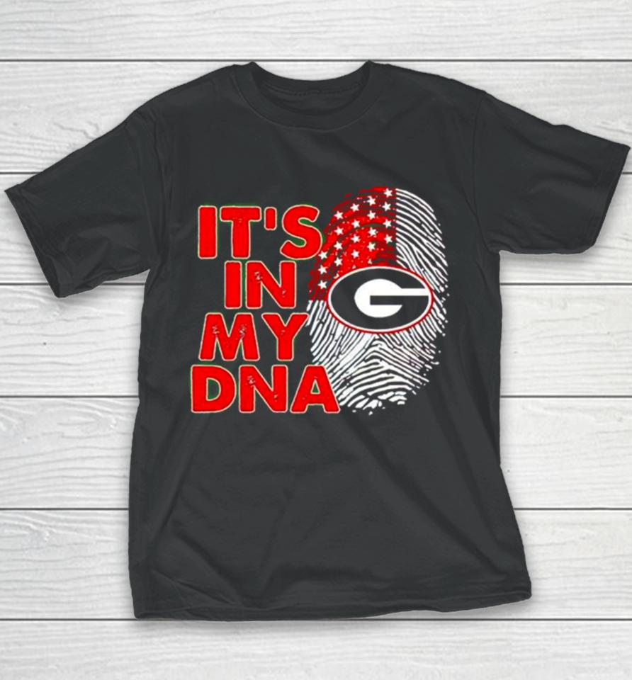 Georgia Bulldogs It’s In My Dna Fingerprint Youth T-Shirt
