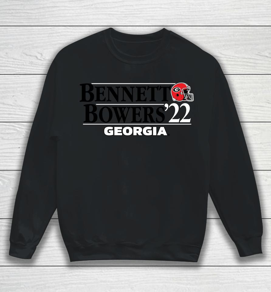 Georgia Bulldogs Stetson Bennett Iv Brock Bowers 22 Sweatshirt