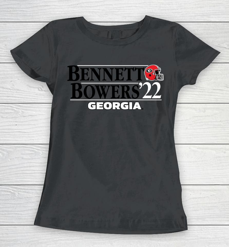 Georgia Bulldogs Stetson Bennett Iv Brock Bowers 22 Women T-Shirt