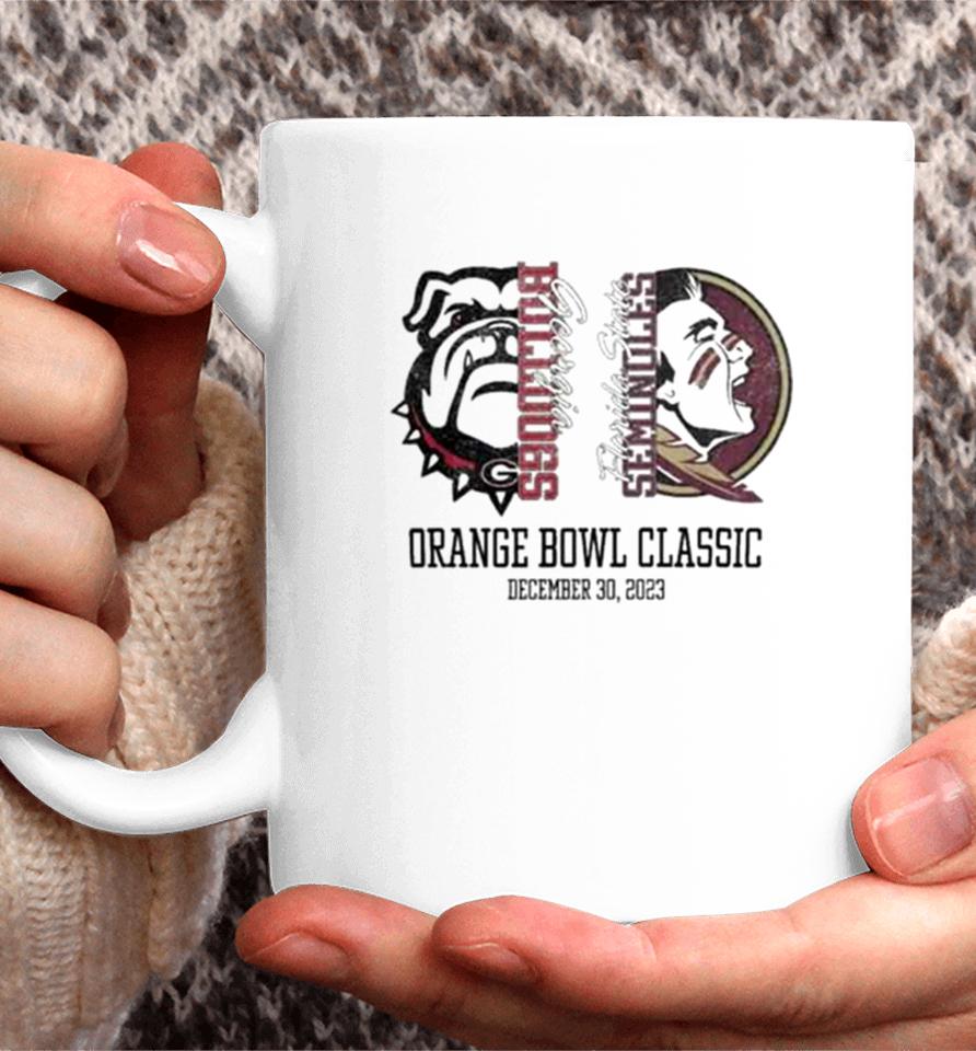Georgia Bulldogs Vs Florida State Seminoles Orange Bowl Classic December 30 2023 Coffee Mug