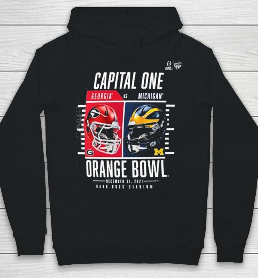 Georgia Bulldogs Vs. Michigan Wolverines College Football Playoff 2023 Orange Bowl Hoodie