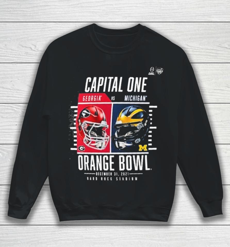 Georgia Bulldogs Vs. Michigan Wolverines College Football Playoff 2023 Orange Bowl Sweatshirt
