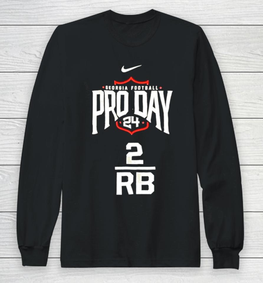 Georgia Football Pro Personalized Name And Number Long Sleeve T-Shirt