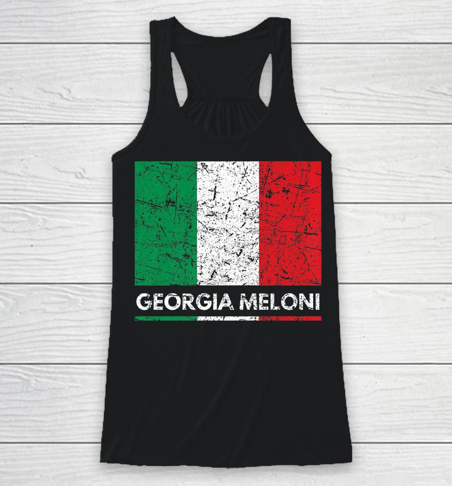 Georgia Meloni Italian Hero Flag Racerback Tank