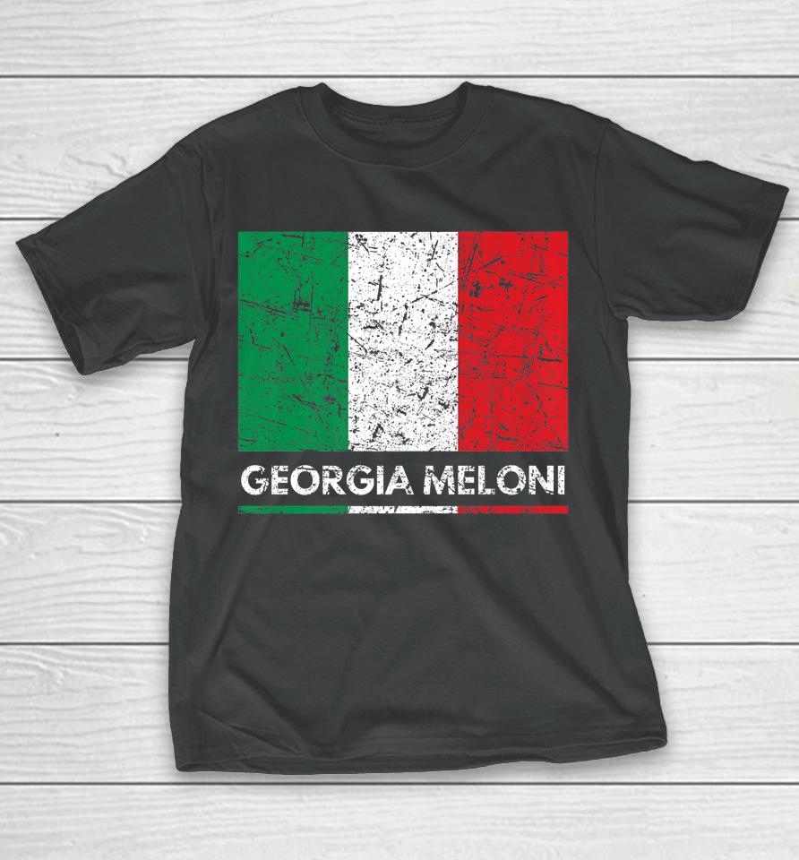 Georgia Meloni Italian Hero Flag T-Shirt