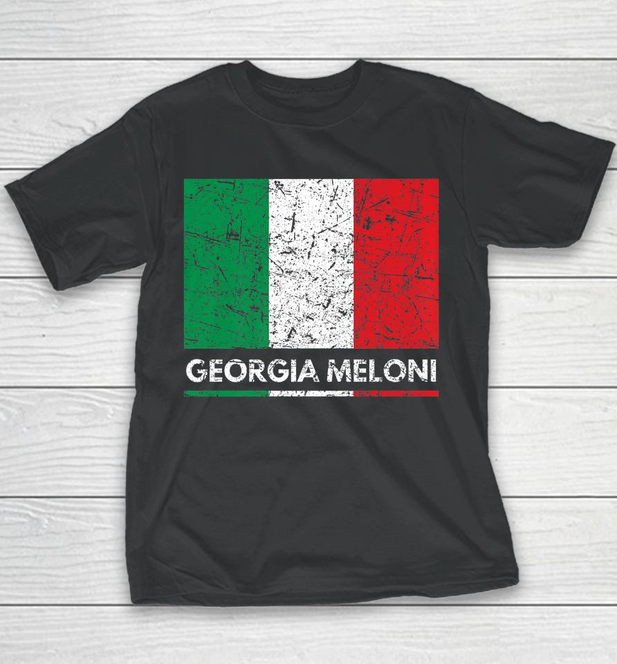 Georgia Meloni Italian Hero Flag Youth T-Shirt