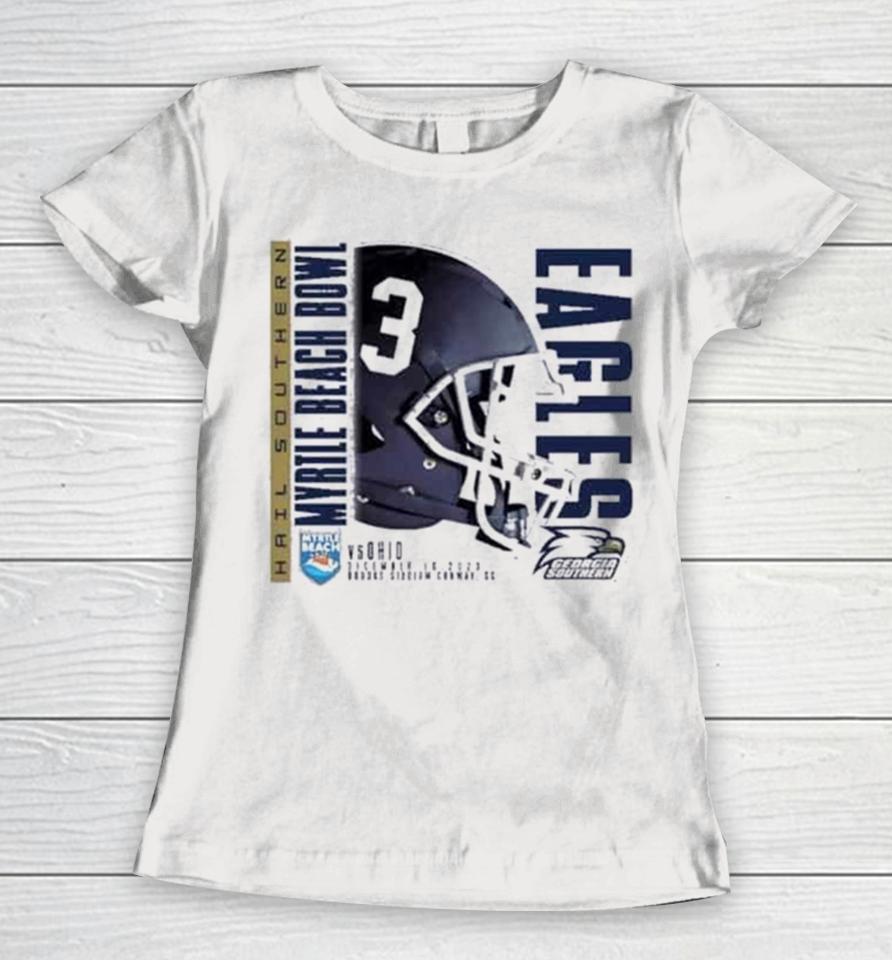 Georgia Southern Eagles 2023 Myrtle Beach Bowl Helmet Women T-Shirt