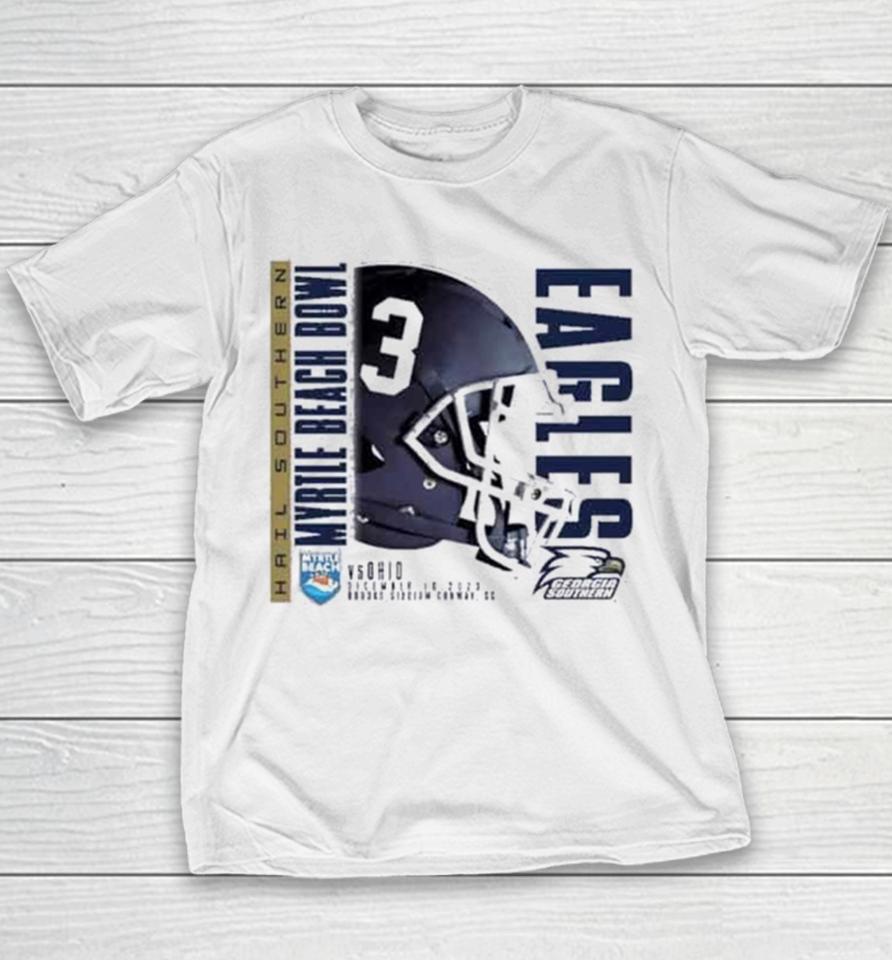 Georgia Southern Eagles 2023 Myrtle Beach Bowl Helmet Youth T-Shirt