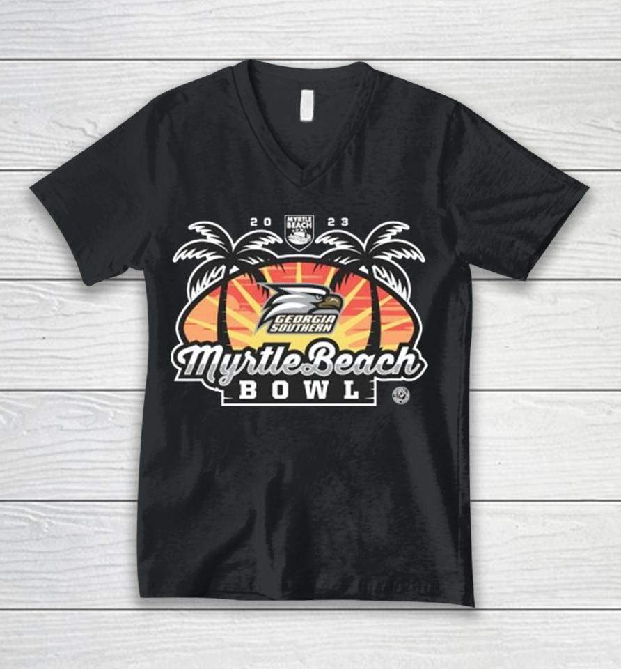 Georgia Southern Eagles Football 2023 Myrtle Beach Bowl Unisex V-Neck T-Shirt