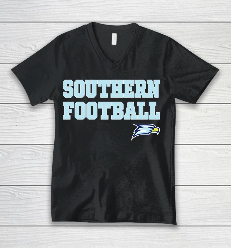 Georgia Southern Eagles Straight Southern Football Unisex V-Neck T-Shirt