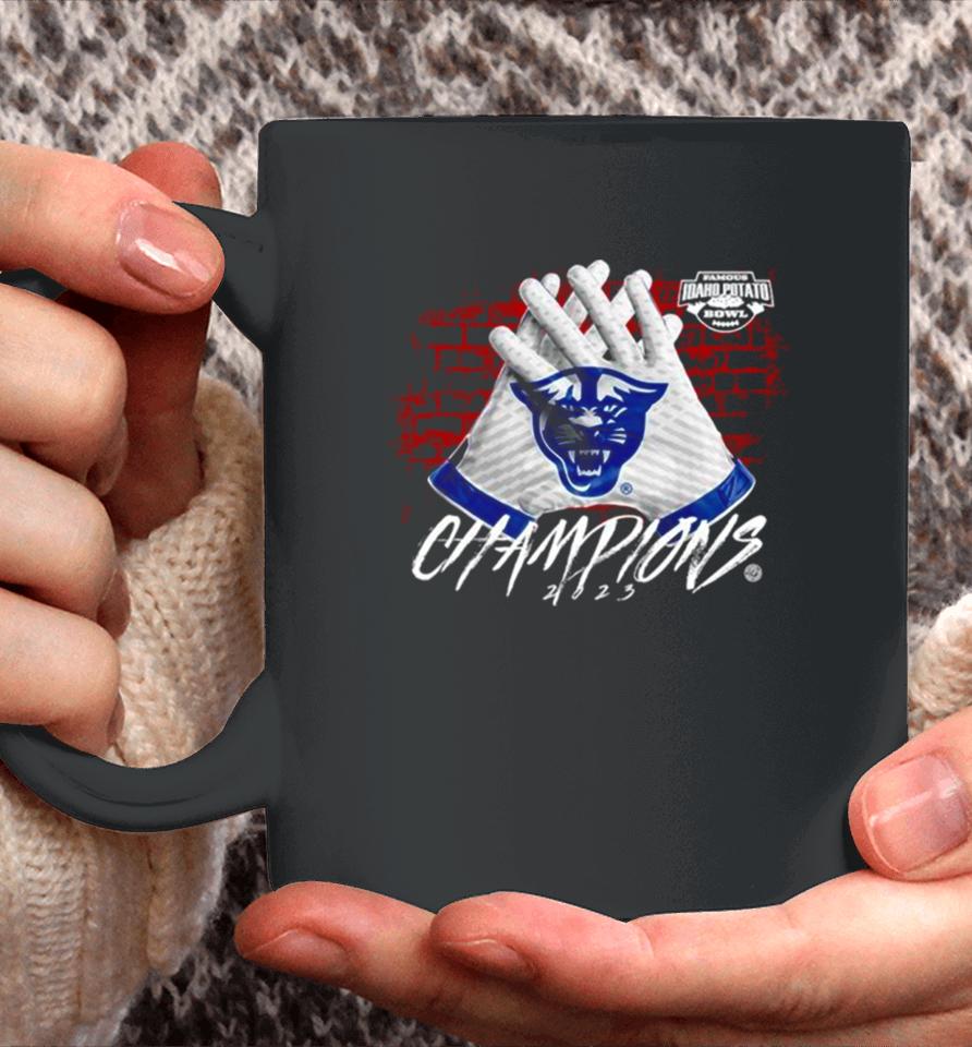 Georgia State Panthers 2023 Famous Idaho Potato Bowl Champions Gloves Coffee Mug