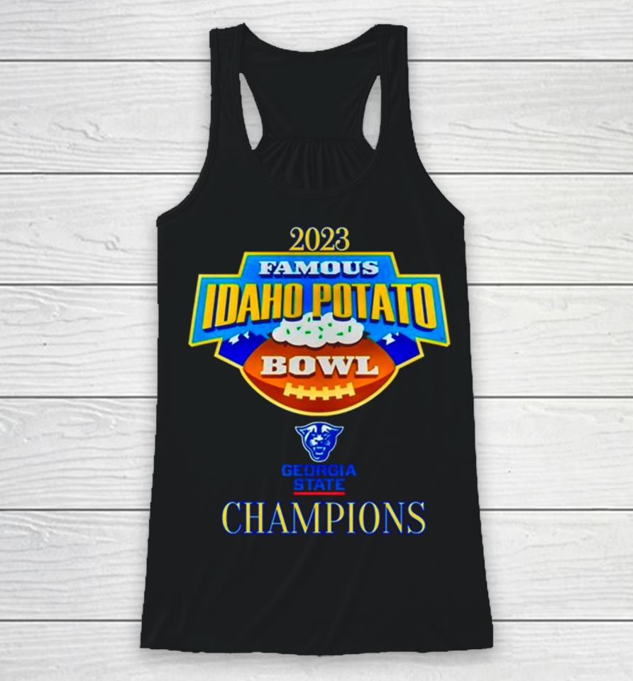 Georgia State Panthers 2023 Famous Idaho Potato Bowl Champions Racerback Tank