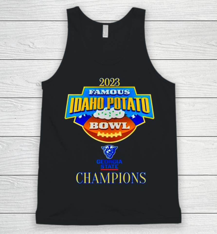 Georgia State Panthers 2023 Famous Idaho Potato Bowl Champions Unisex Tank Top