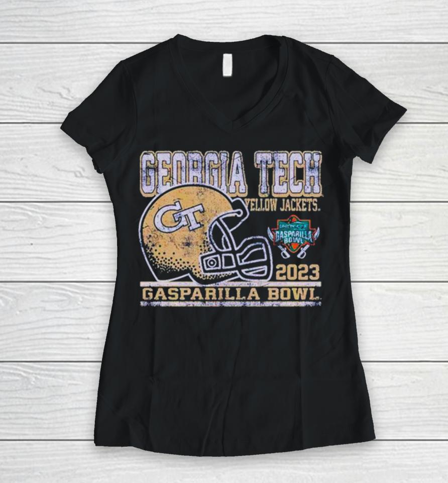 Georgia Tech Yellow Jackets 2023 Bowl Bound Classic Women V-Neck T-Shirt