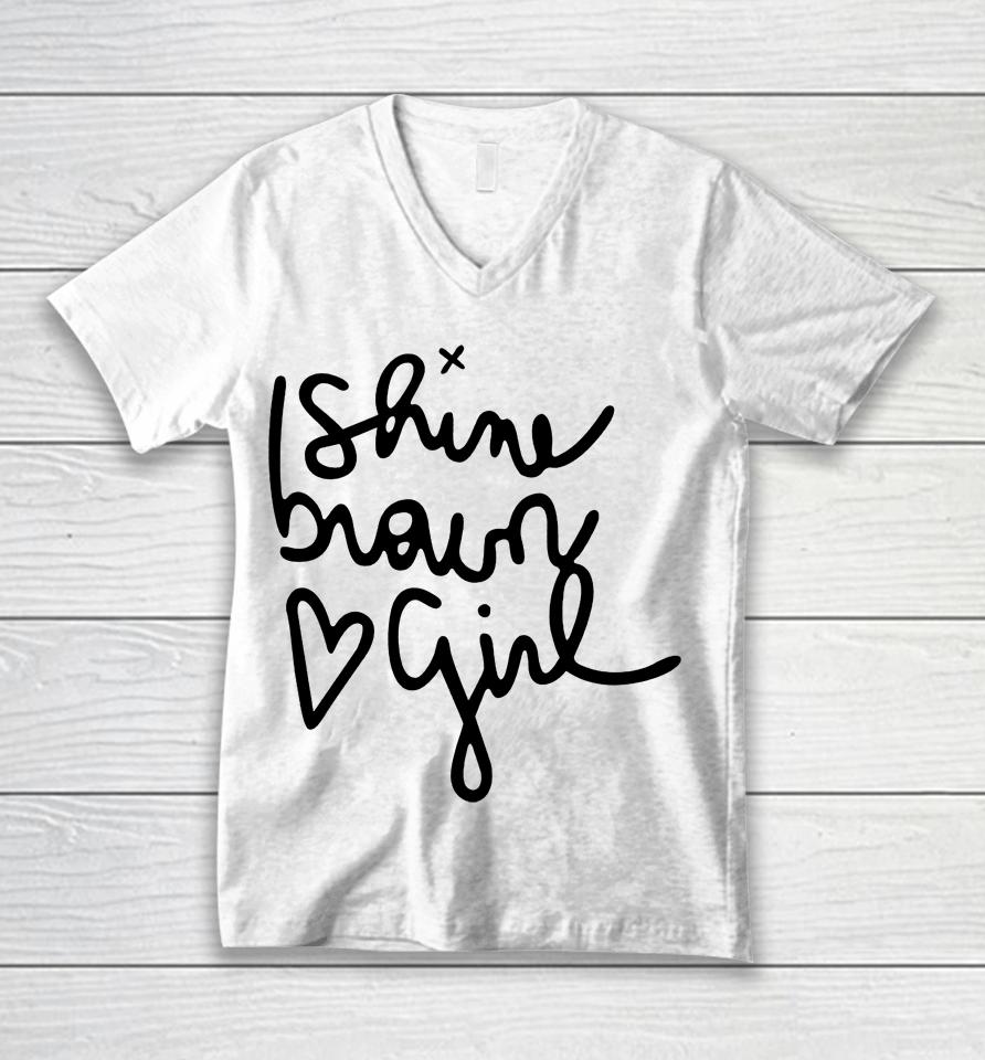 Get Her Jade Shine Brown Girl Unisex V-Neck T-Shirt