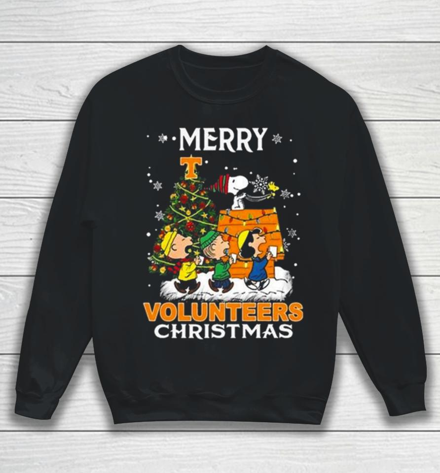 Get Now Tennessee Volunteers Snoopy And Friends Merry Christmas Sweatshirt
