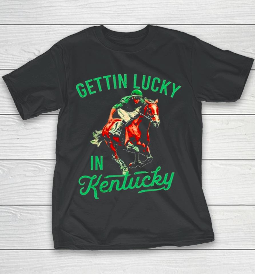 Getting Lucky In Kentucky Derby Horse Racing Youth T-Shirt