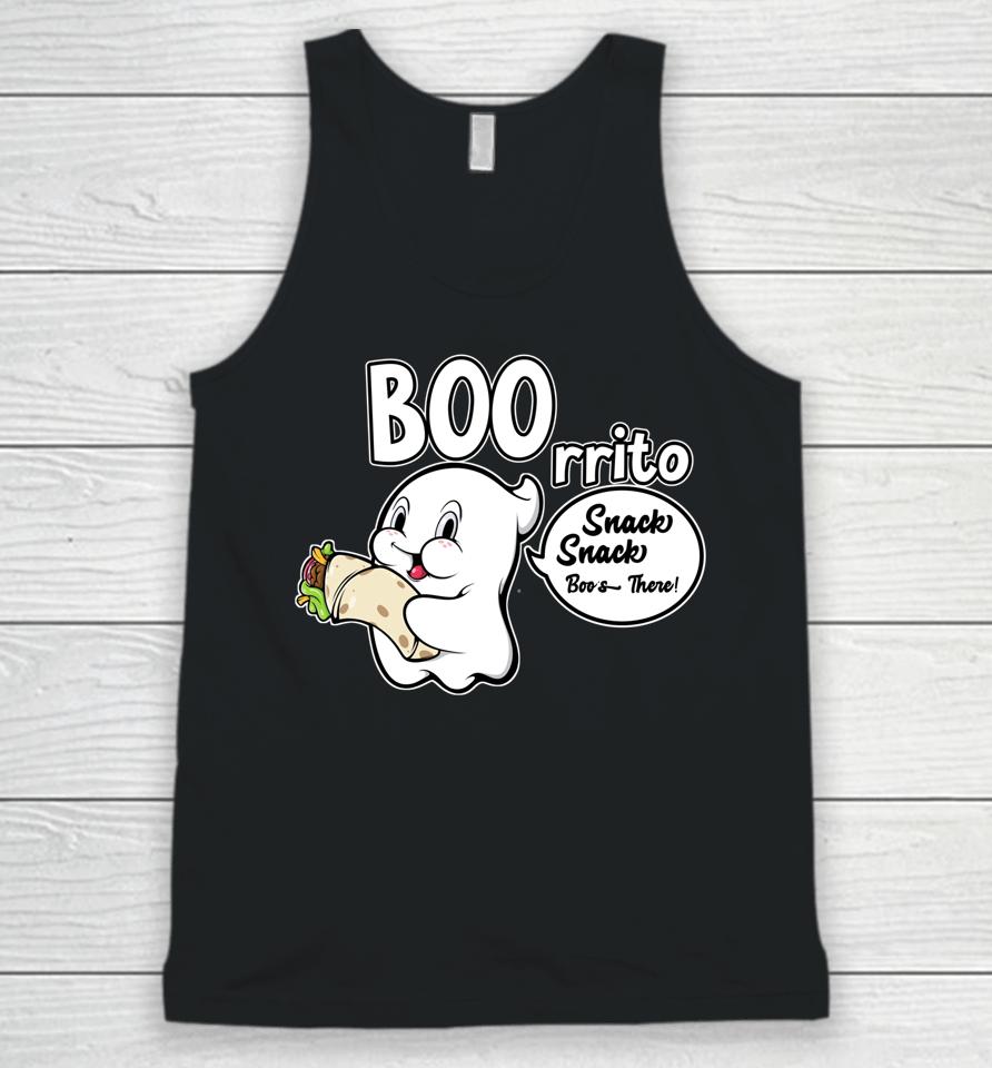 Ghost Burrito Mexican Food Cute Halloween Ghost Boorritto Unisex Tank Top