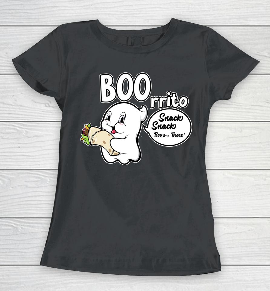 Ghost Burrito Mexican Food Cute Halloween Ghost Boorritto Women T-Shirt