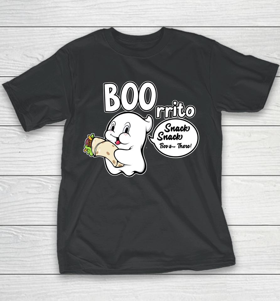 Ghost Burrito Mexican Food Cute Halloween Ghost Boorritto Youth T-Shirt