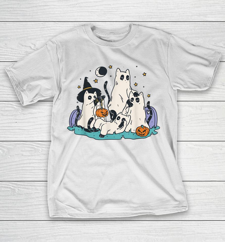 Ghost Cats - Cat Ghosts Halloween T-Shirt