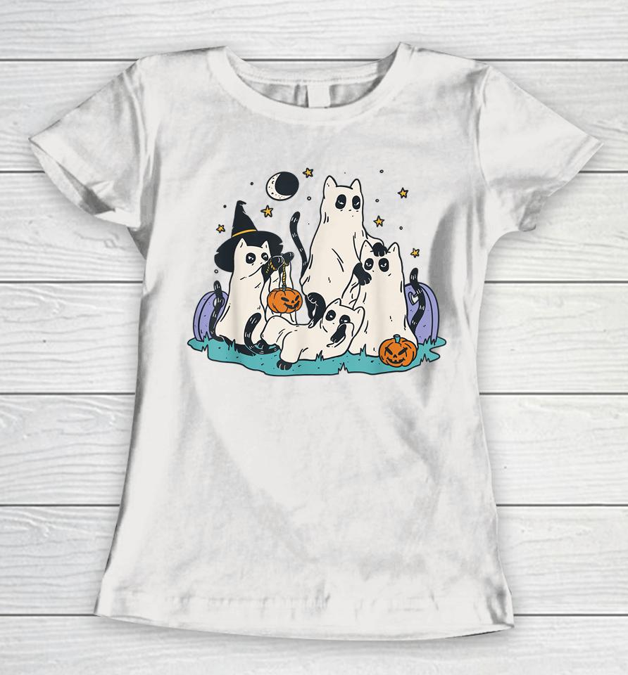 Ghost Cats - Cat Ghosts Halloween Women T-Shirt