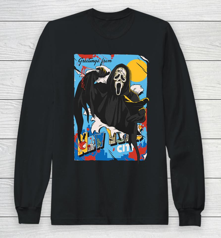 Ghost Face Greetings From Nyc Long Sleeve T-Shirt