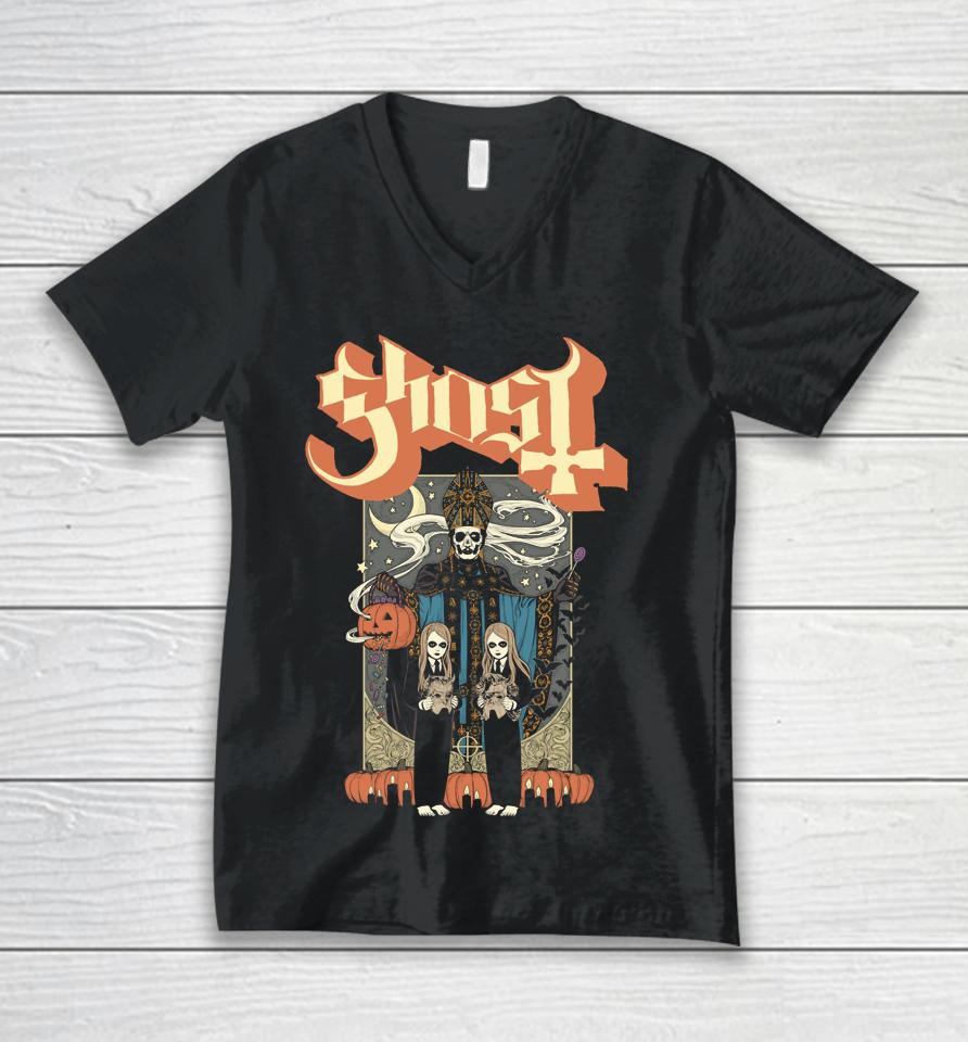 Ghost – Halloween Twins Unisex V-Neck T-Shirt