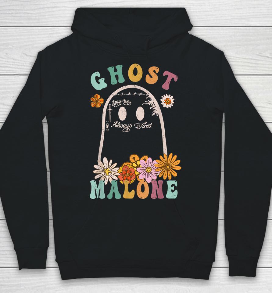Ghost Malone Fall Season Spooky Halloween Cute Ghost Groovy Hoodie