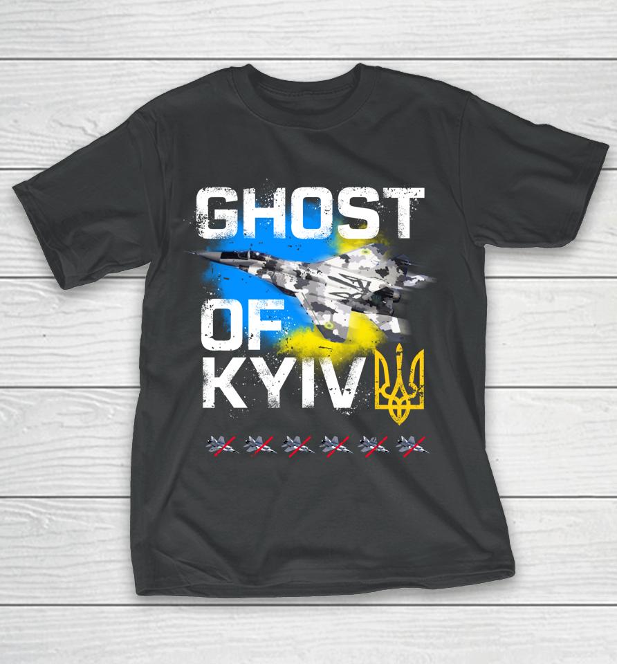Ghost Of Kyiv Ukraine Fighter Jet T-Shirt