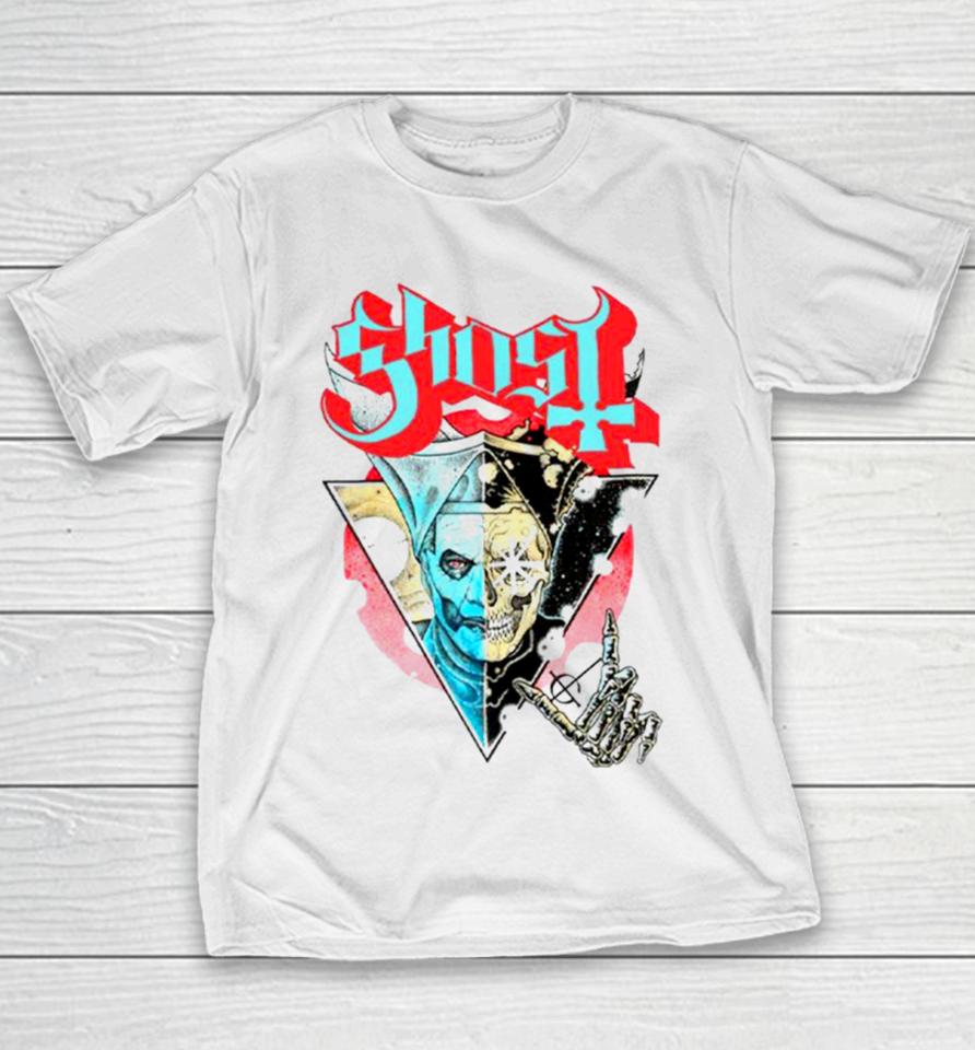 Ghost Split Faces Youth T-Shirt