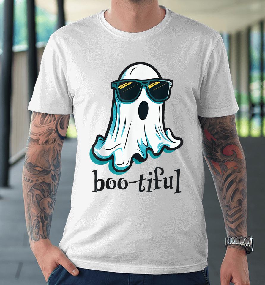Ghost With Sunglasses - Boo-Tiful Halloween Premium T-Shirt
