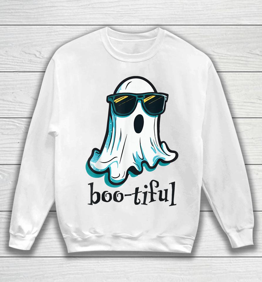 Ghost With Sunglasses - Boo-Tiful Halloween Sweatshirt