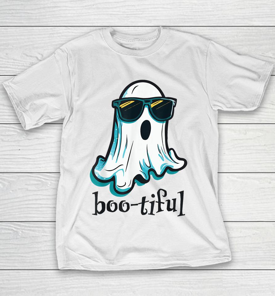 Ghost With Sunglasses - Boo-Tiful Halloween Youth T-Shirt