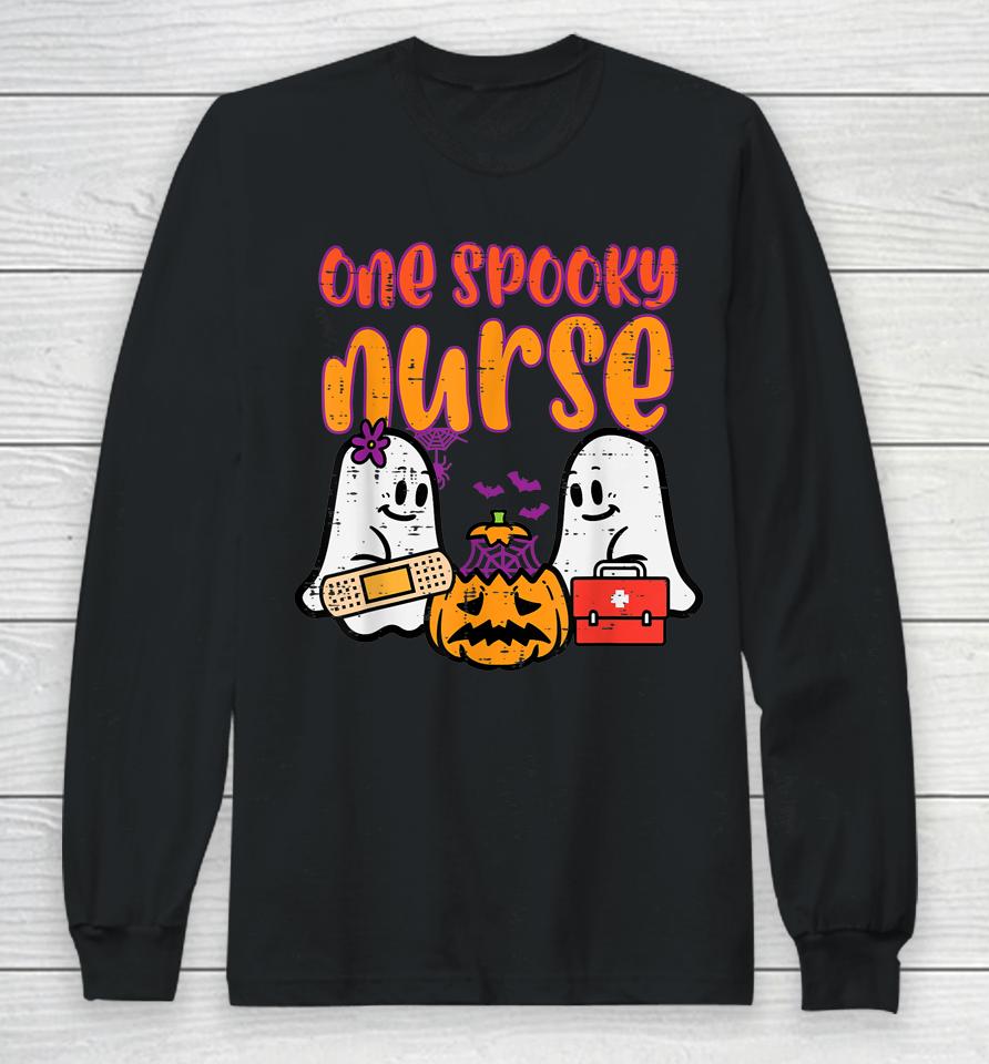 Ghosts One Spooky Nurse Halloween Long Sleeve T-Shirt