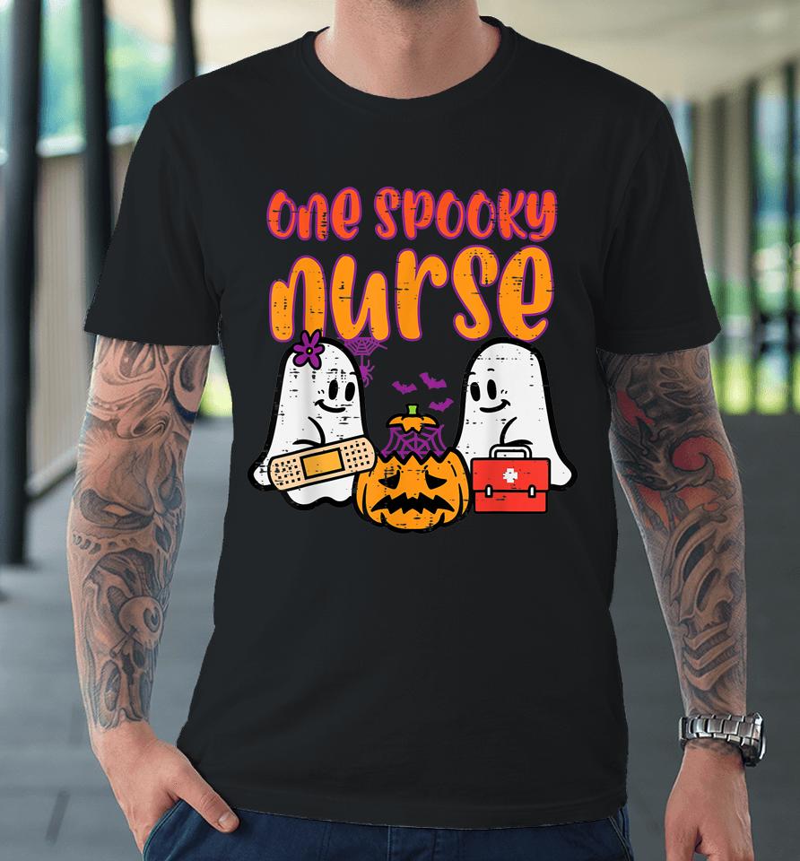 Ghosts One Spooky Nurse Halloween Premium T-Shirt