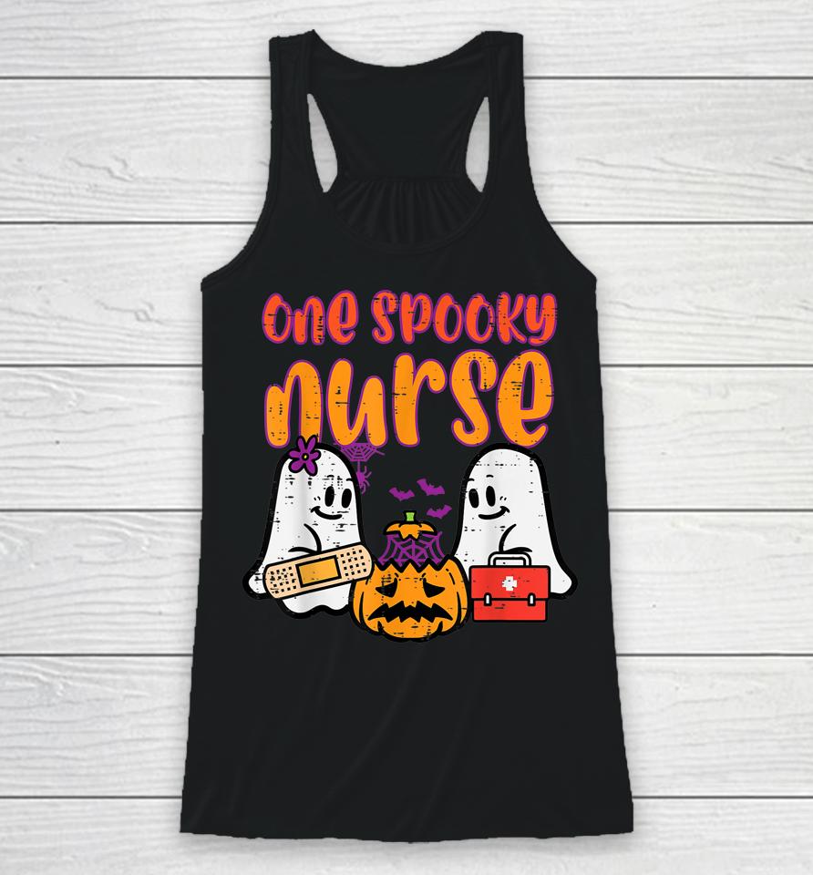 Ghosts One Spooky Nurse Halloween Racerback Tank