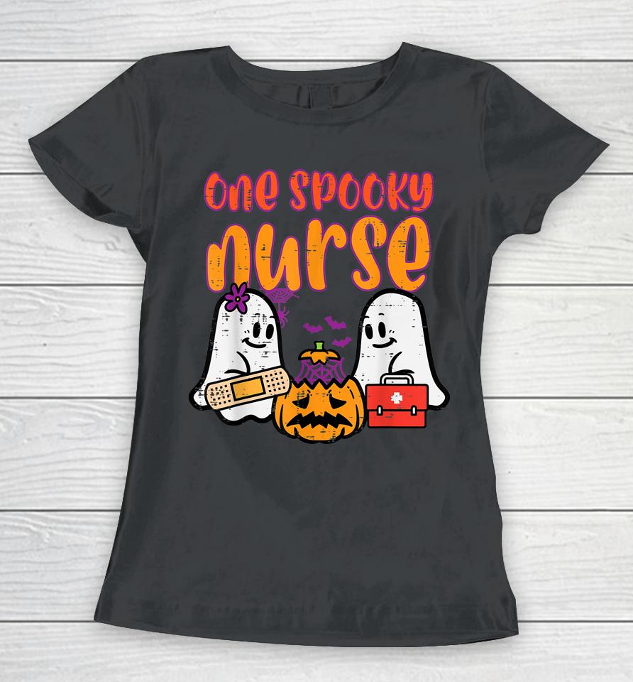 Ghosts One Spooky Nurse Halloween Women T-Shirt
