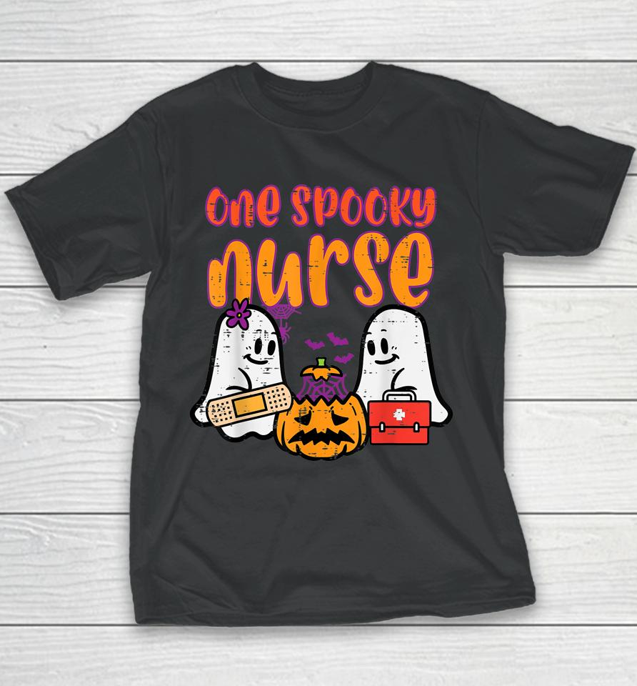 Ghosts One Spooky Nurse Halloween Youth T-Shirt