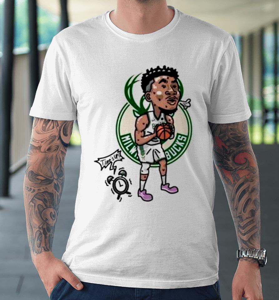 Giannis Antetokounmpo Milwaukee Bucks Player Cartoon Premium T-Shirt