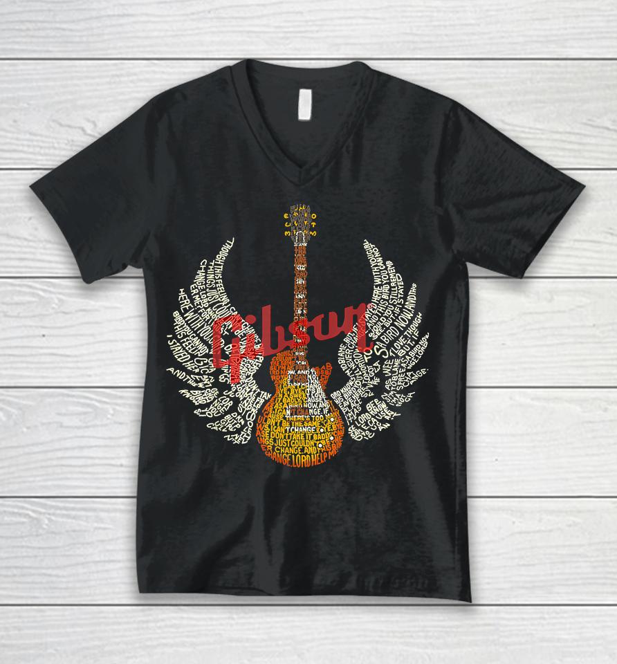 Gibsons Guitar Unisex V-Neck T-Shirt