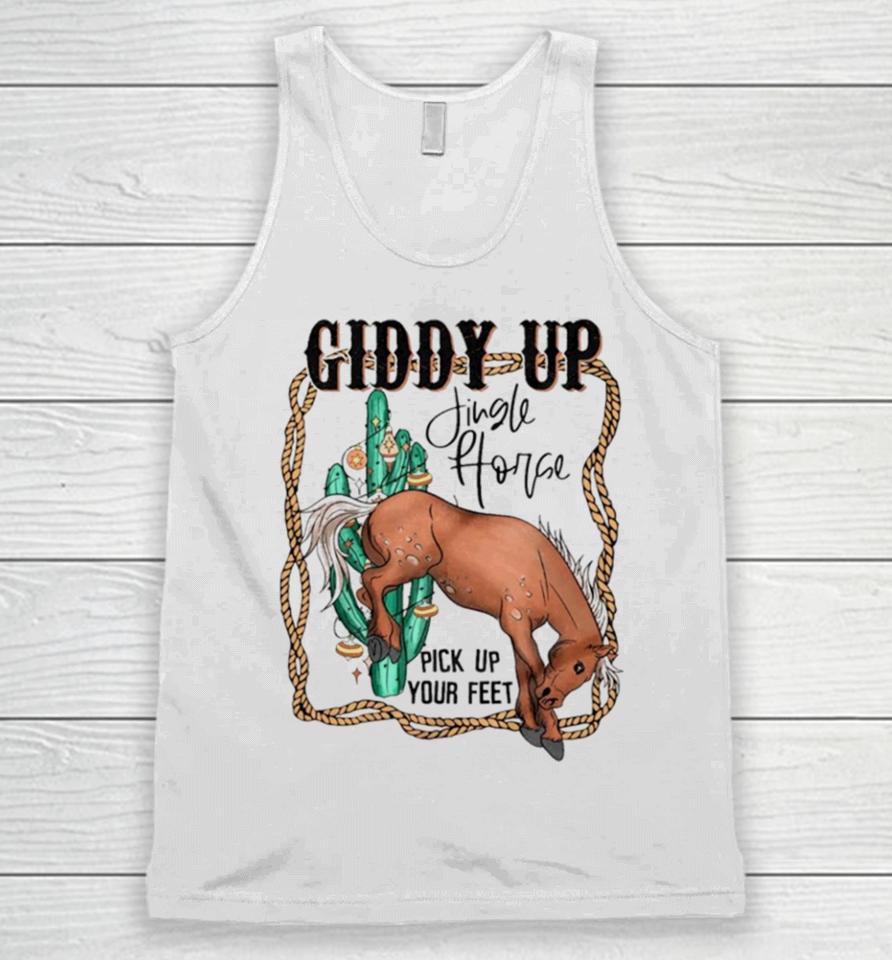 Giddy Up Jingle Horse Country Western Christmas Unisex Tank Top