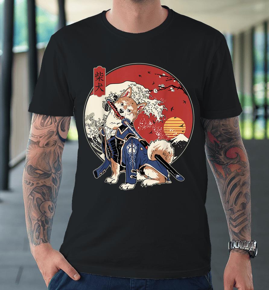 Gift For Japanese Friends Family Shiba Samurai Ninja General Premium T-Shirt