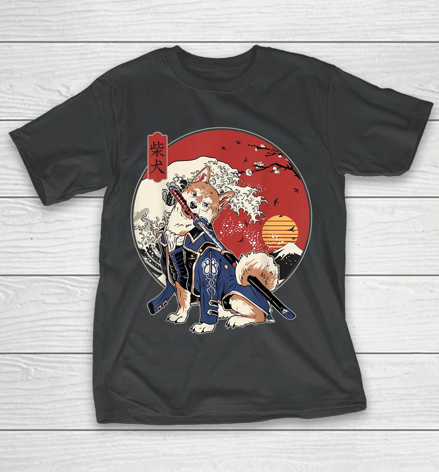 Gift For Japanese Friends Family Shiba Samurai Ninja General T-Shirt