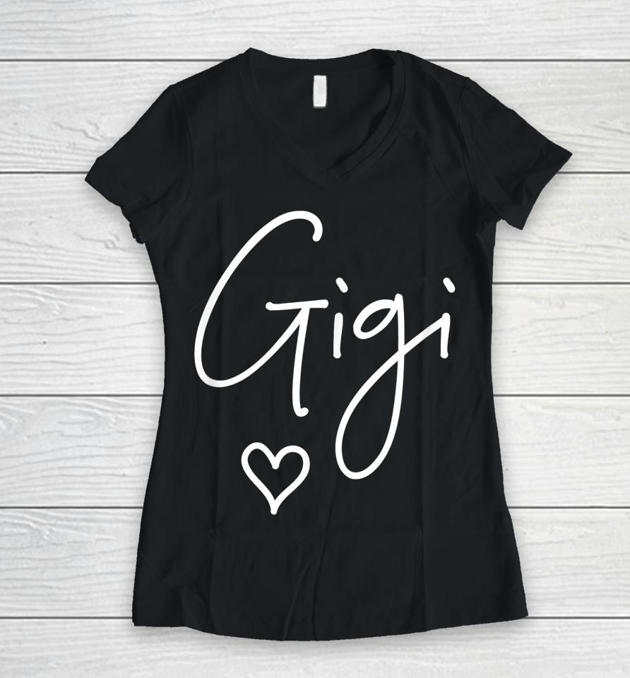 Gigi Grandma Mother's Day Women V-Neck T-Shirt