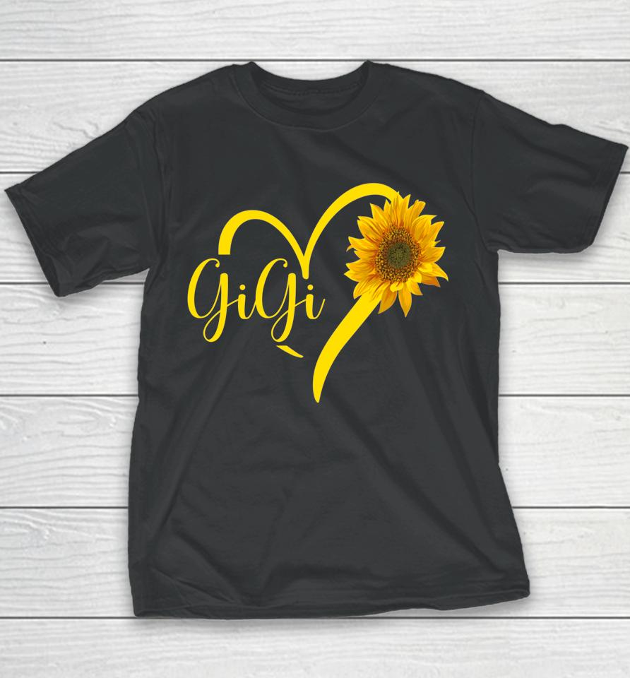 Gigi Heart For Women Grandma Christmas Mother's Day Grandma Youth T-Shirt