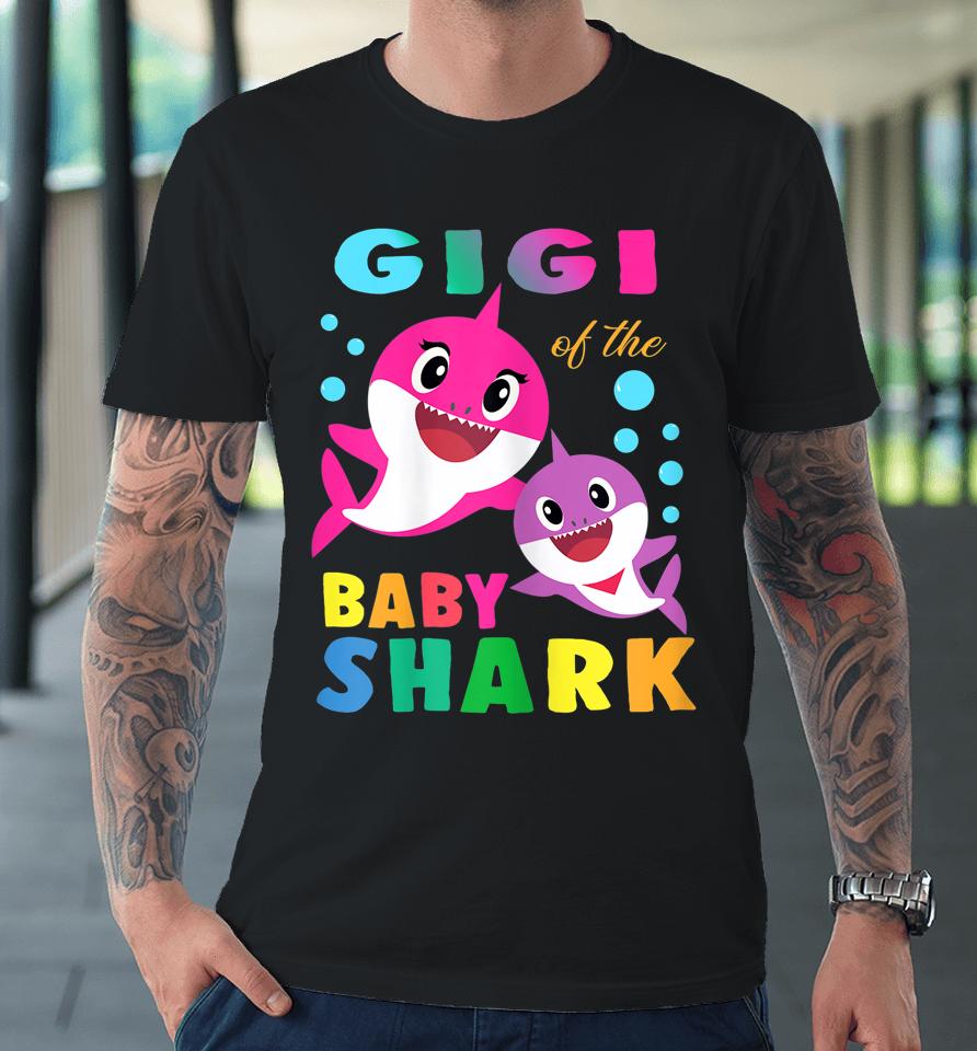 Gigi Of The Birthday Baby Gigi Shark Family Mother's Day Premium T-Shirt