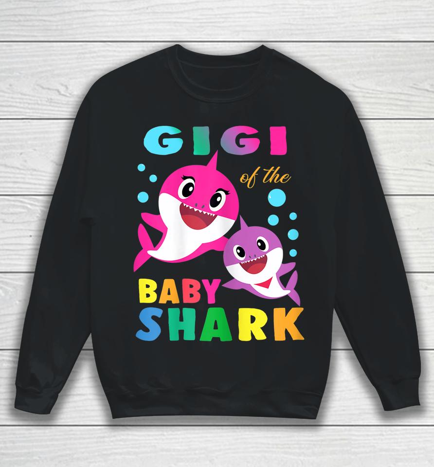 Gigi Of The Birthday Baby Gigi Shark Family Mother's Day Sweatshirt