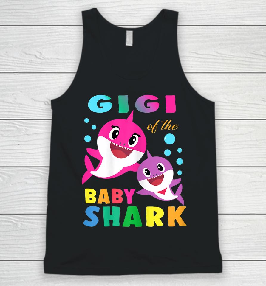 Gigi Of The Birthday Baby Gigi Shark Family Mother's Day Unisex Tank Top
